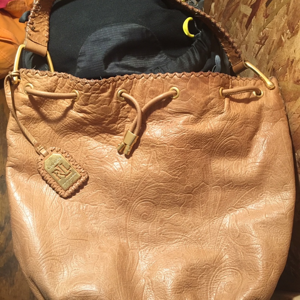 Ralph Lauren Tan leather Shoulder Bag